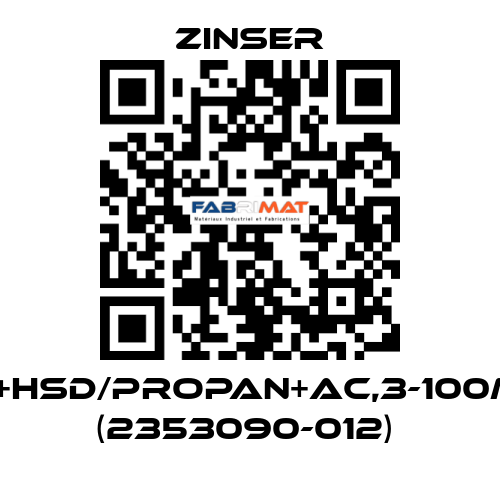 BD+HSD/Propan+AC,3-100mm (2353090-012)  Zinser