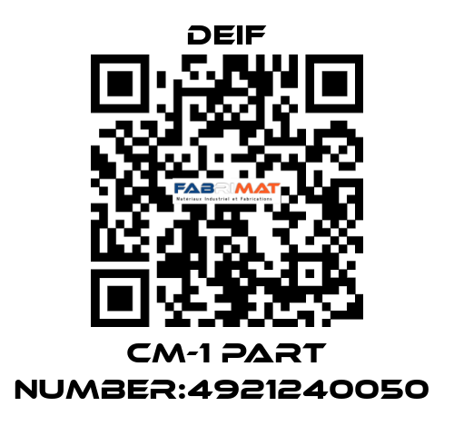 CM-1 part number:4921240050  Deif