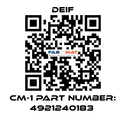 CM-1 part number: 4921240183  Deif