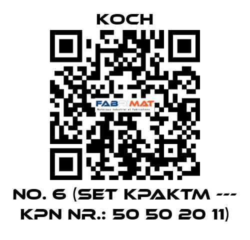 No. 6 (Set KPAKTM --- KPN Nr.: 50 50 20 11) KOCH