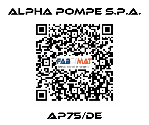 AP75/DE Alpha Pompe S.P.A.