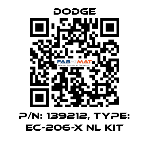 p/n: 139212, Type: EC-206-X NL KIT Dodge