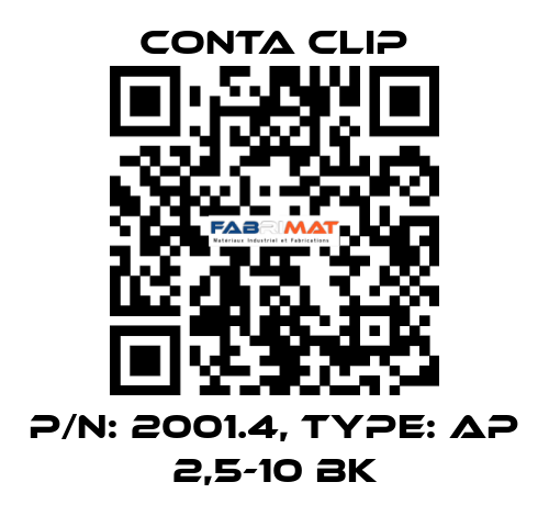 P/N: 2001.4, Type: AP 2,5-10 BK Conta Clip