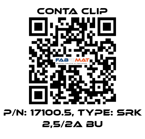 P/N: 17100.5, Type: SRK 2,5/2A BU Conta Clip