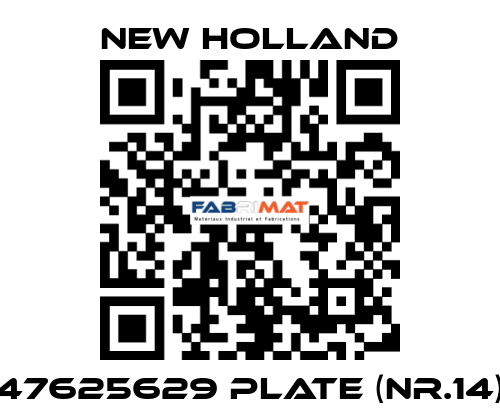 47625629 plate (nr.14) new holland