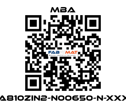 MBA810ZIN2-N00650-N-XXXXX MBA