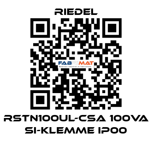 RSTN100UL-CSA 100VA Si-Klemme IP00 Riedel