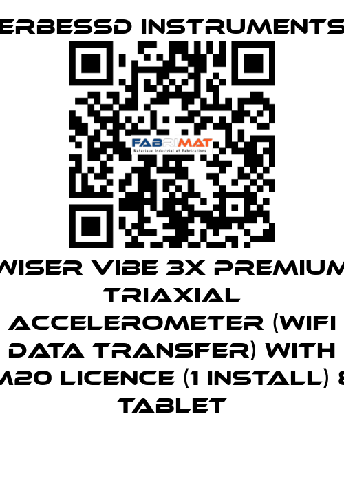 WiSER VIBE 3X PREMIUM Triaxial Accelerometer (WiFi Data Transfer) with M20 Licence (1 install) & Tablet ERBESSD INSTRUMENTS