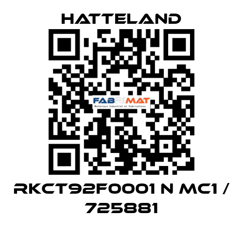 RKCT92F0001 N MC1 / 725881 HATTELAND