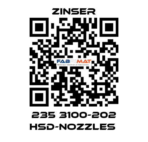 235 3100-202 HSD-nozzles  Zinser