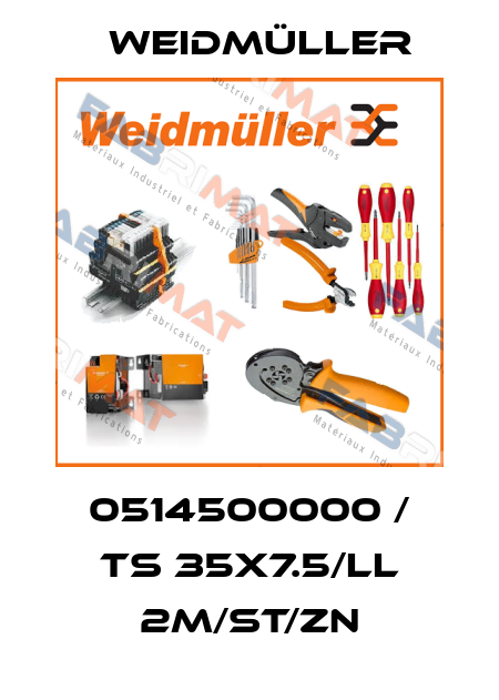 0514500000 / TS 35X7.5/LL 2M/ST/ZN Weidmüller