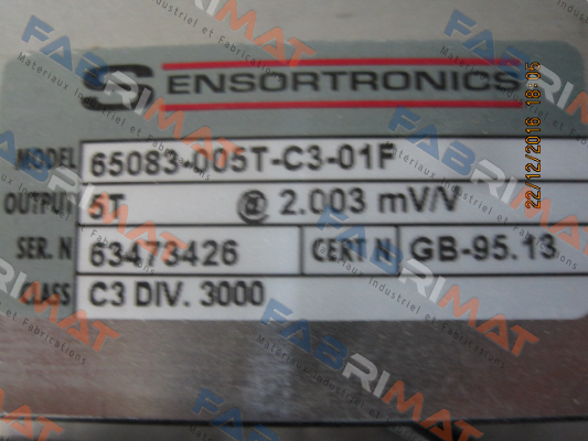 65083-CS-5000kg- 3124M Sensortronics