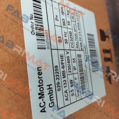 ACA 132 MB 6/PHE (Design: IM B3) AC Motoren