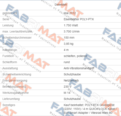 POLY-PTX® 800 40002   Eisenblätter