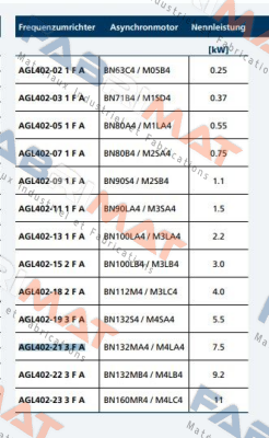 AGL402 21 3 F A S Bonfiglioli