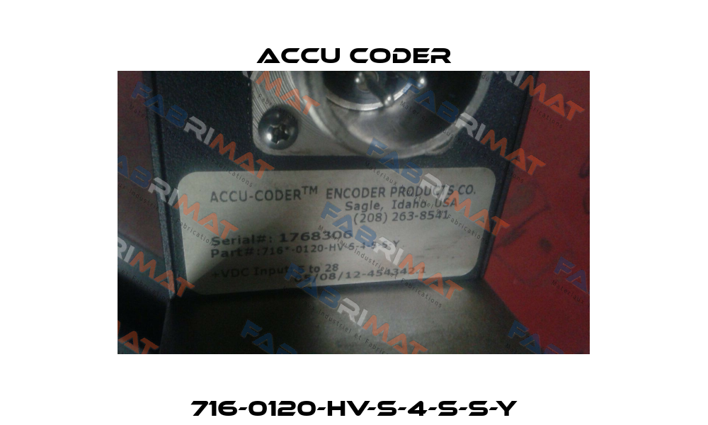 716-0120-HV-S-4-S-S-Y ACCU CODER