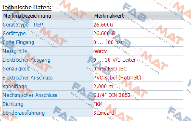 26.600G-1003-R-3-5-TM0-300-1-000 (OEM) Bd Sensors