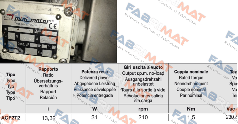 ACF2T2-B3 ohne Fuß-17,76 Minimotor