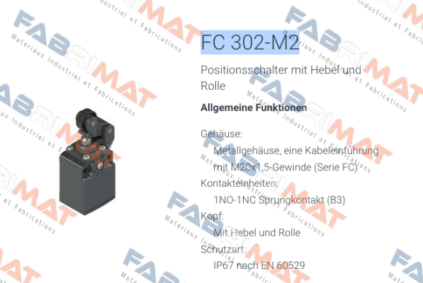 FC 302-M2  Pizzato Elettrica