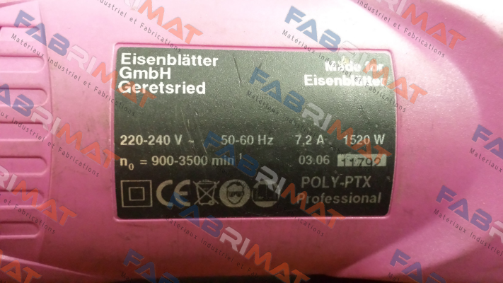 POLY-PTX 500  REPLACED BY  PTX 800 Eisenblätter