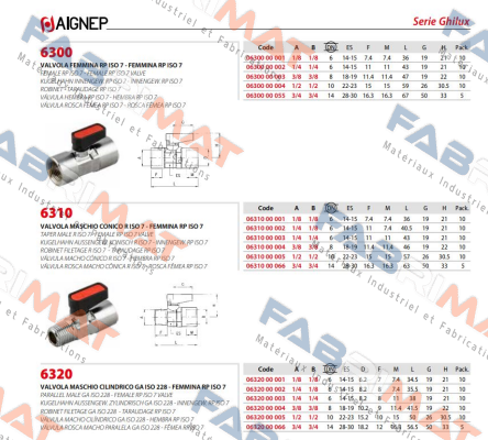 6320-1/4-1/4 Aignep