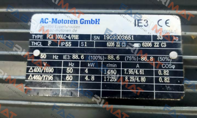 FCA 100 LC-4 / PHE - B5 400 /690 AC Motoren