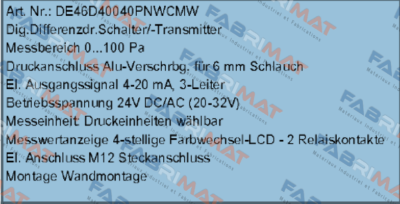 DE46D40040PNWCMW  Fischer