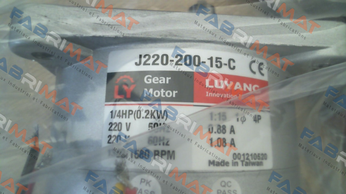 J220-200-15-C-G3 Luyang Gear Motor