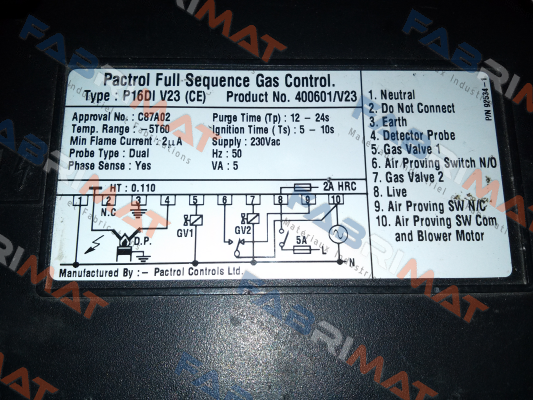 400601/V23 P16 DI Dual Pactrol