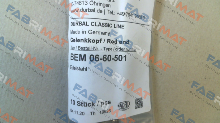 BEM 06-60-501 Durbal