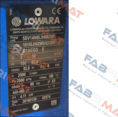 5SV14NBL0406T/D Lowara